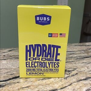 BUBS Hydrate or Die Electrolytes Packets-new